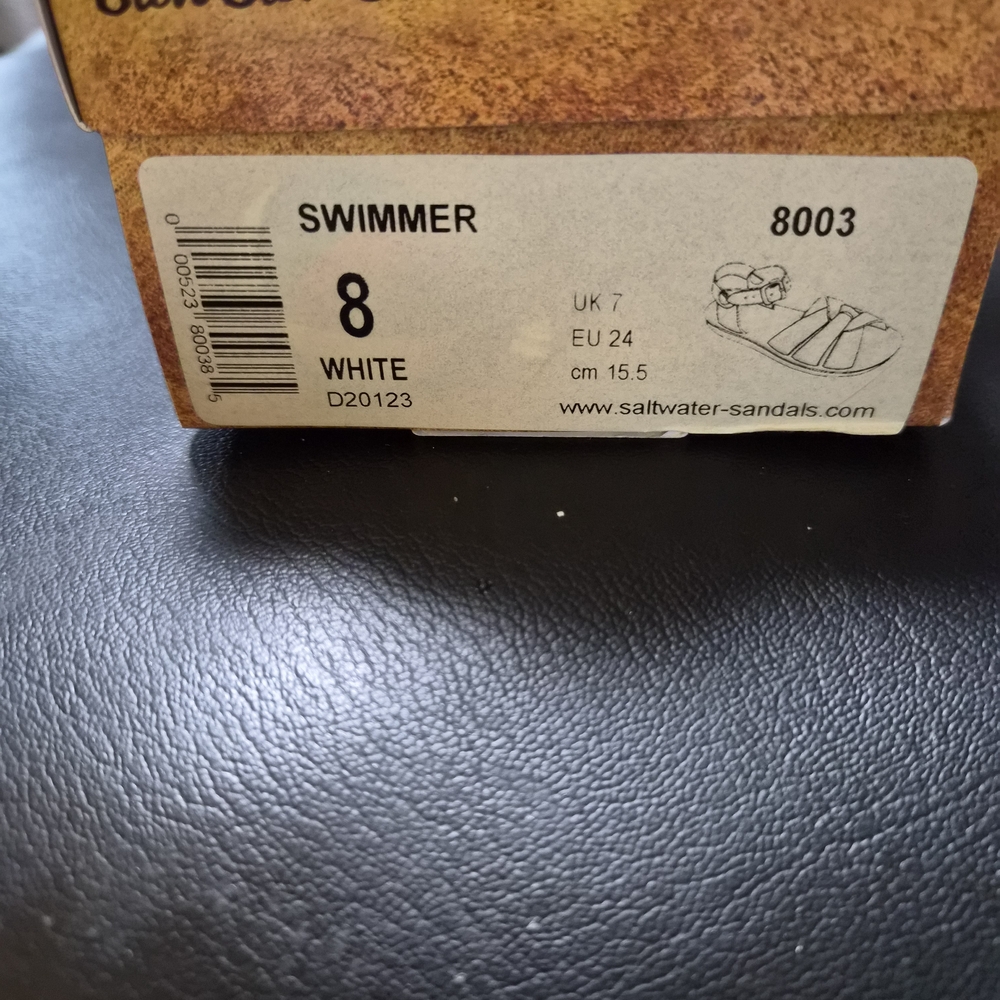 Salt Water Swimmer Sandals - White